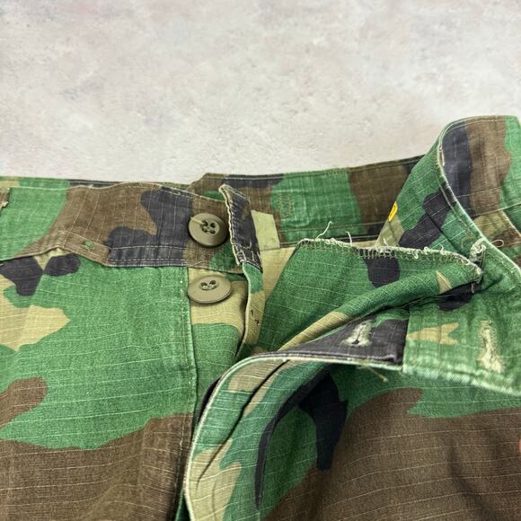US Military Hot Weather Woodland Camo Combat Pants, Sz Small Regular Rip Stop - Picture 4 of 12